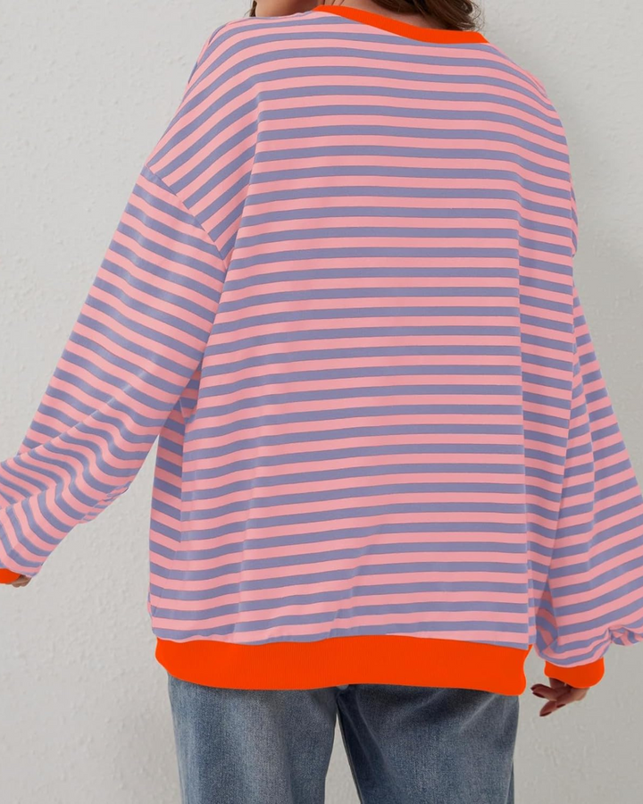 Vellana | Oversized Striped Sweatshirt