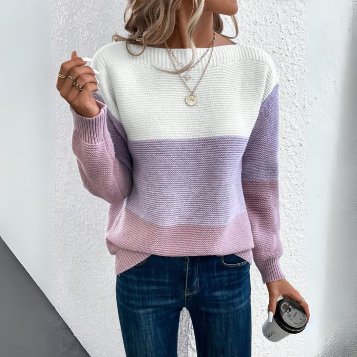 Clara - Elegant Three-Colour Jumper