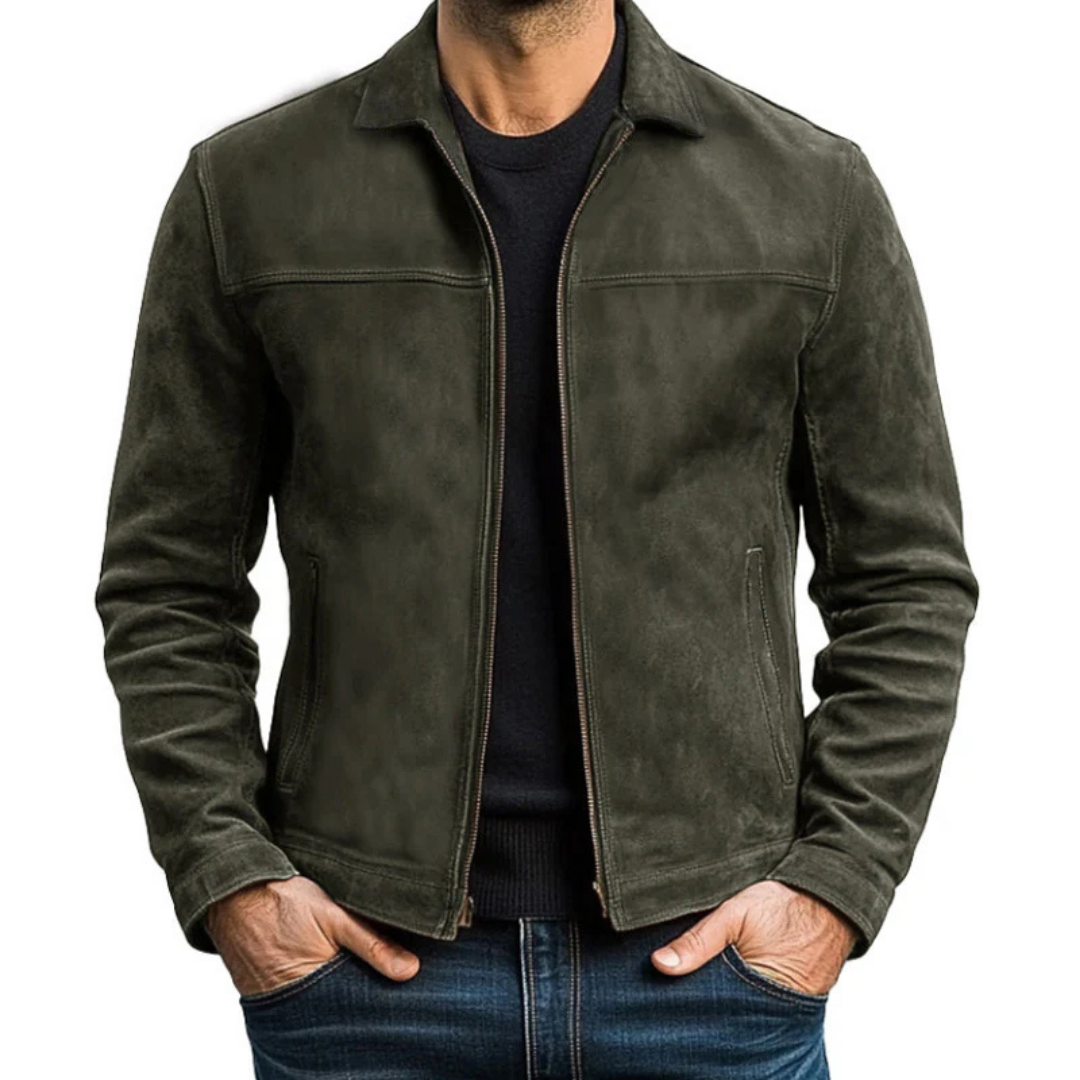 Theodore | Men's Zipper Leather Jacket