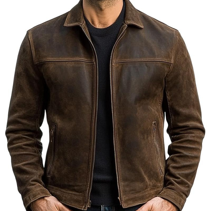 Theodore | Men's Zipper Leather Jacket