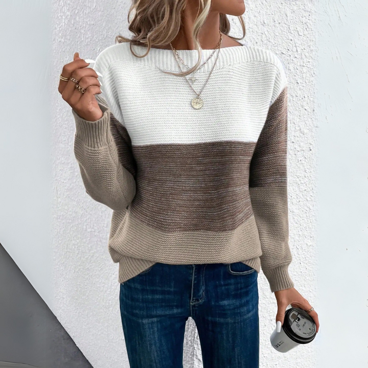 Clara - Elegant Three-Colour Jumper