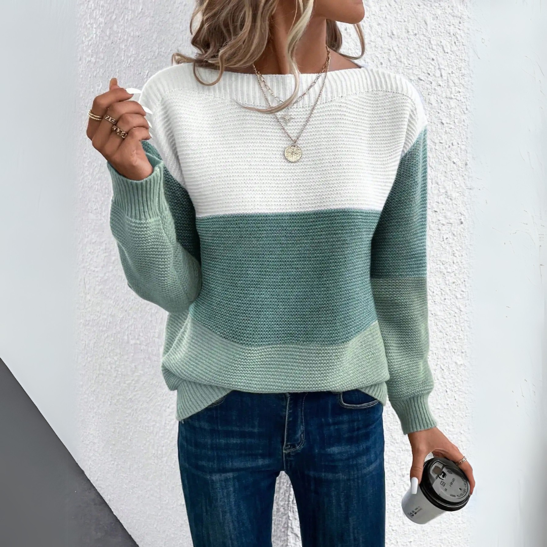 Clara - Elegant Three-Colour Jumper