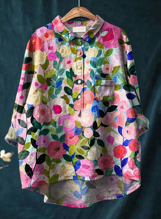 Lucie | Classic Floral Blouse