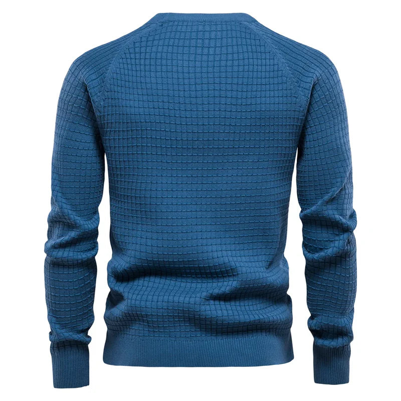 Tommy™ | Men's Sweater with Grid Pattern