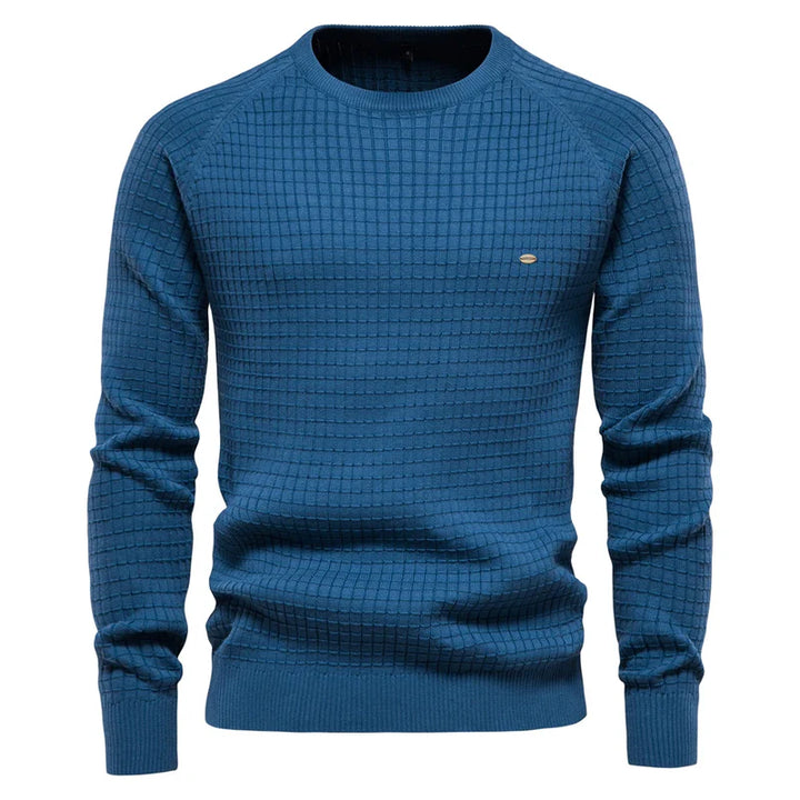 Tommy™ | Men's Sweater with Grid Pattern