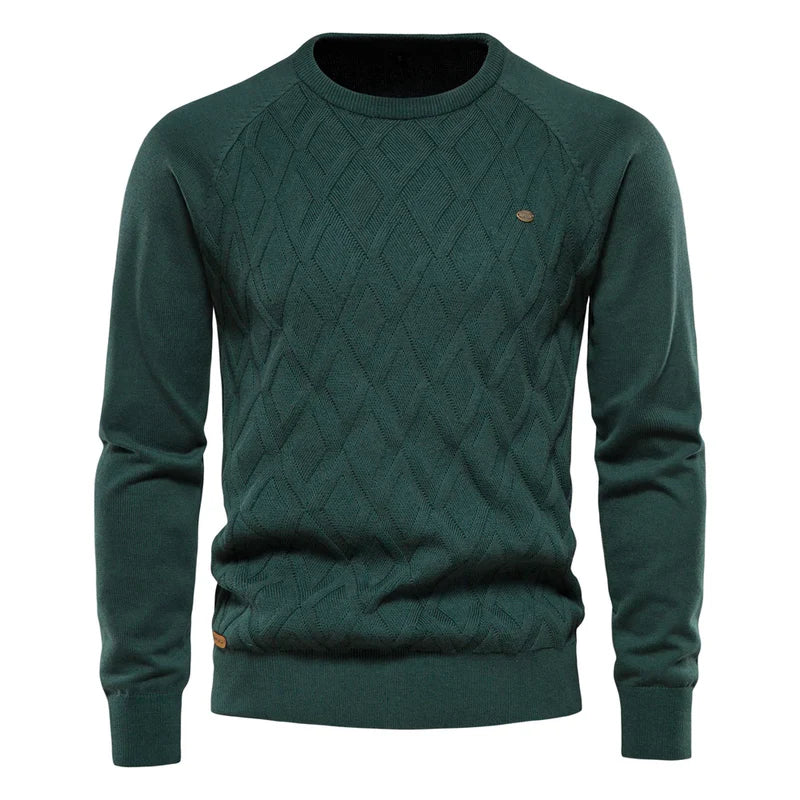 Manuel™ | Men's Sweater with Checkered Design