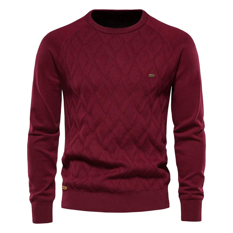 Manuel™ | Men's Sweater with Checkered Design