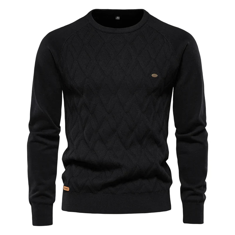 Manuel™ | Men's Sweater with Checkered Design