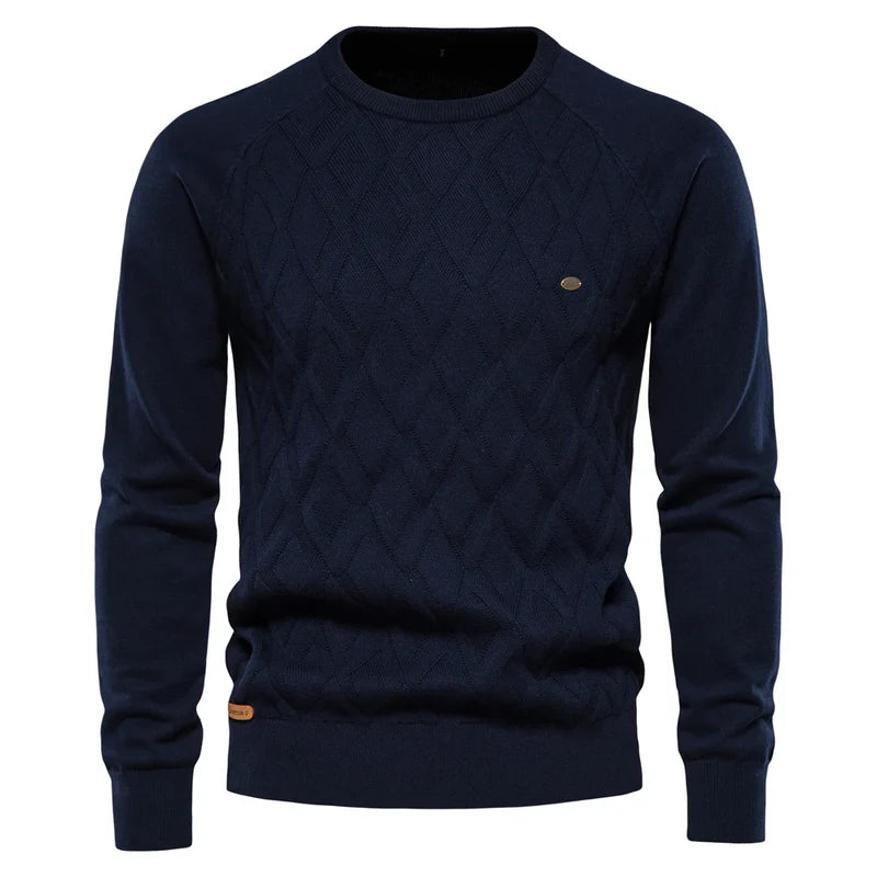 Manuel™ | Men's Sweater with Checkered Design