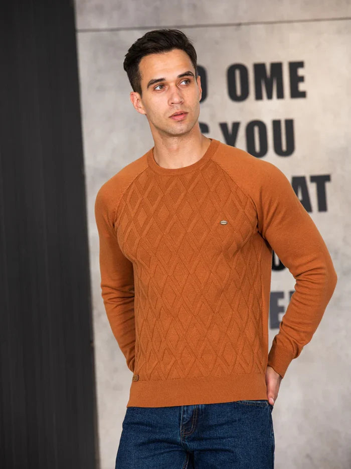 Manuel™ | Men's Sweater with Checkered Design