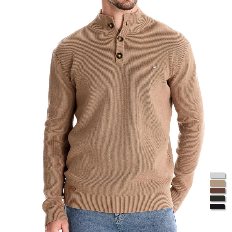 Cole™ | Men's Sweater with Button Design