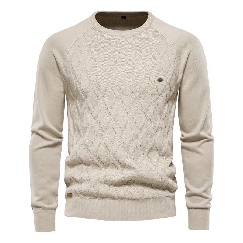 Manuel™ | Men's Sweater with Checkered Design