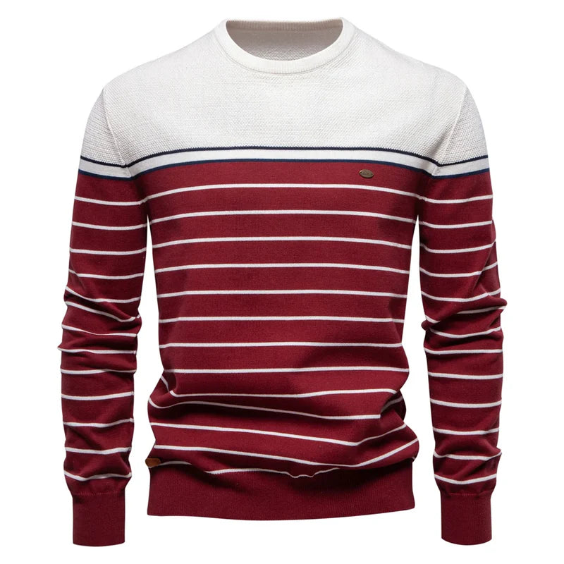 David™ | Men's Sweater with Striped Design