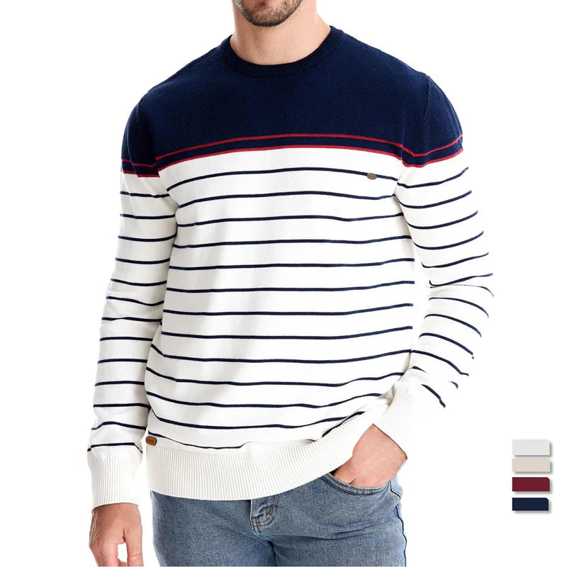 David™ | Men's Sweater with Striped Design